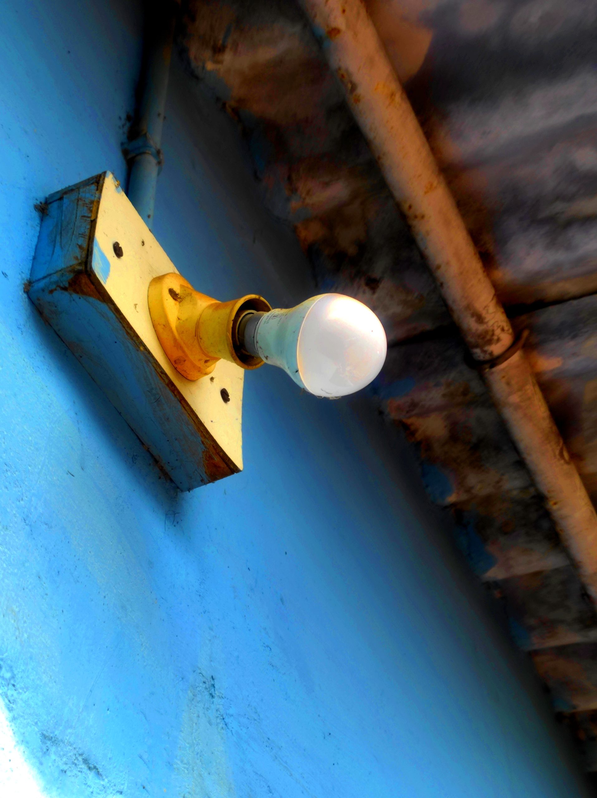 An LED light bulb Emmanuel installed in his home last year. Photo contributed by Emmanuel Mahendra.