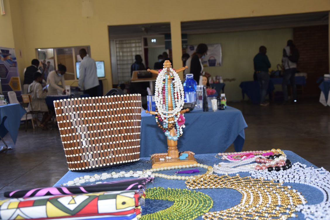A handbag and jewelry sold by one of the vendors at the business expo last May. Photo by Sukoluhle Ncube.